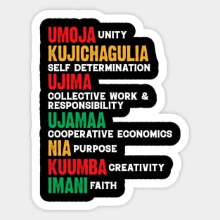 The Principles of Kwanzaa Sticker